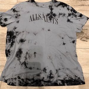All Saints Monochrome Tie-Dye Tee